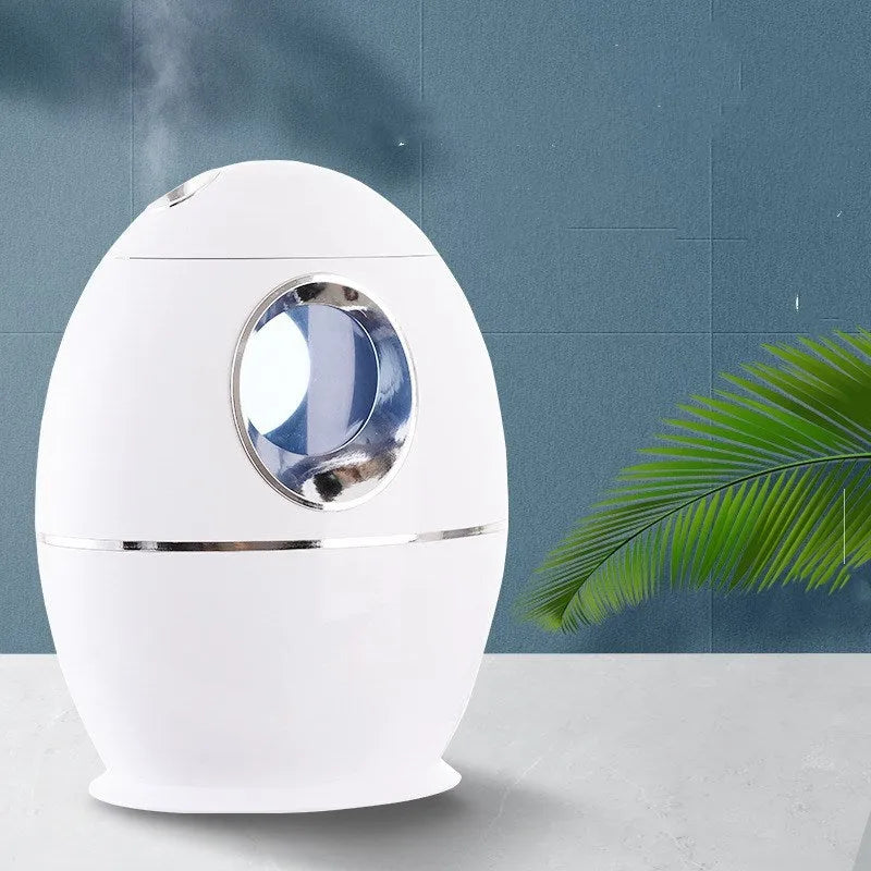 White columnar household mute air disinfection humidifier with USB power and mechanical controls
