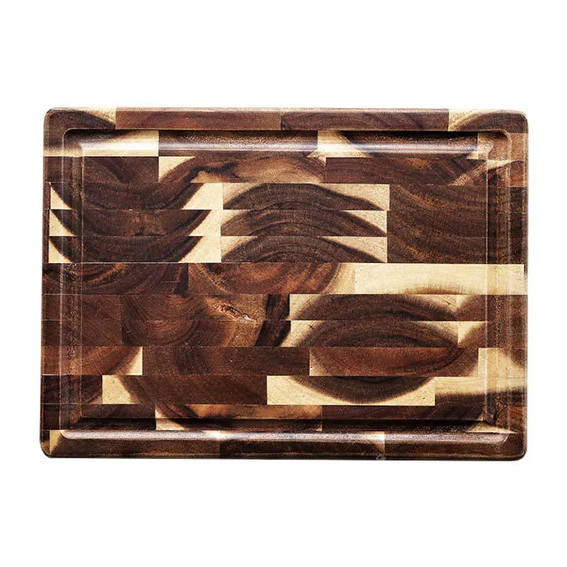 Kitchen household parquet solid wood cutting board in brown made from imported acacia wood with 3cm thickness