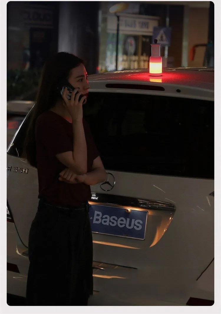 Baseus white car emergency light with SOS, warm, and colourful atmosphere modes for vehicle interior