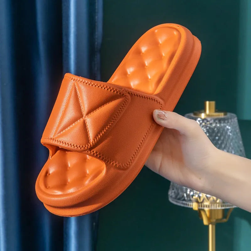 Non-slip EVA bathroom slippers with 3.5cm thick sole in five colour options