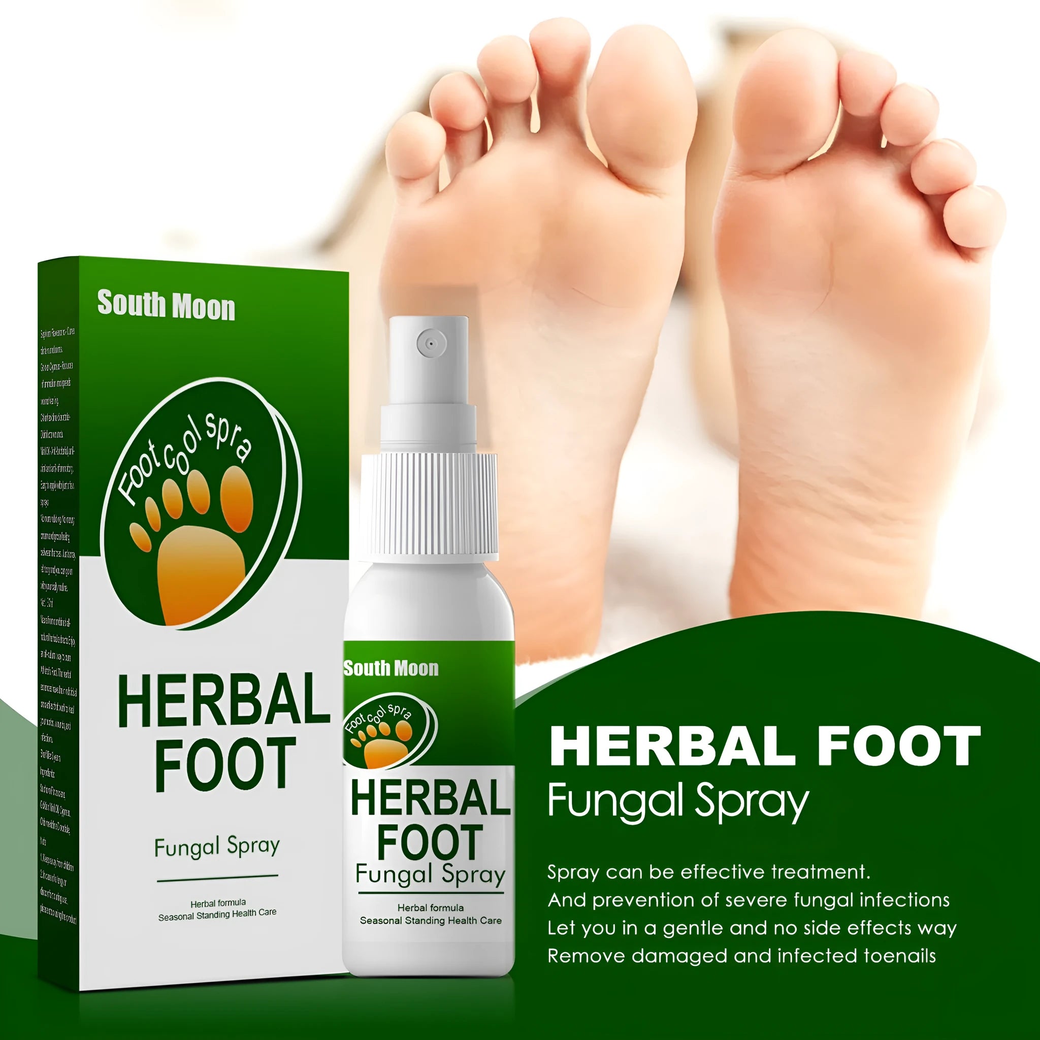 Foot Skin Nourishing Hydrating Care Spray 30ml bottle with spray nozzle on a white background
