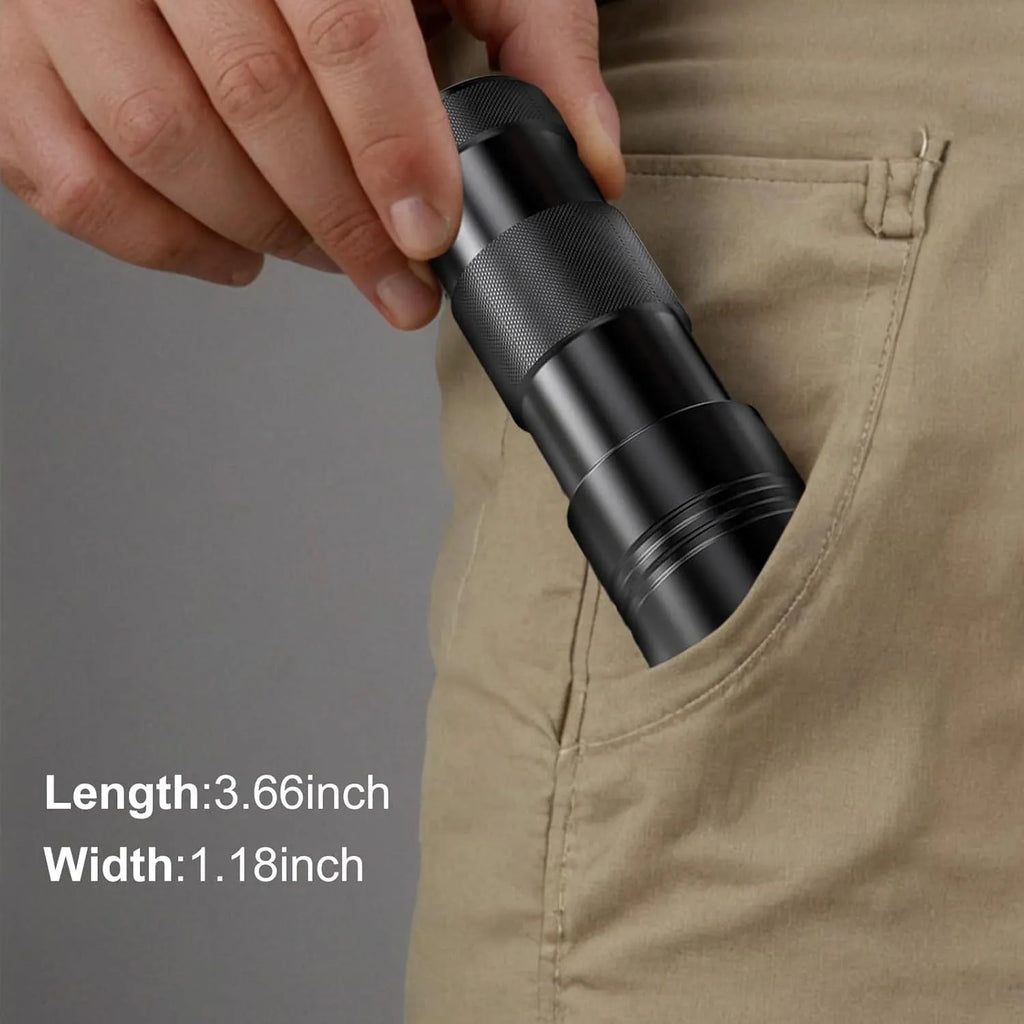 LED UV flashlight blacklight torch aluminium alloy 395-400nm for pet stain detection