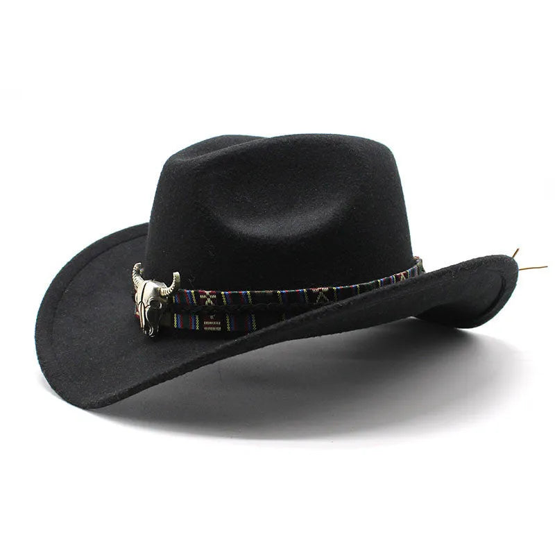 Polyester western cowboy hat with a bell crown in a choice of colours on a size M headform.