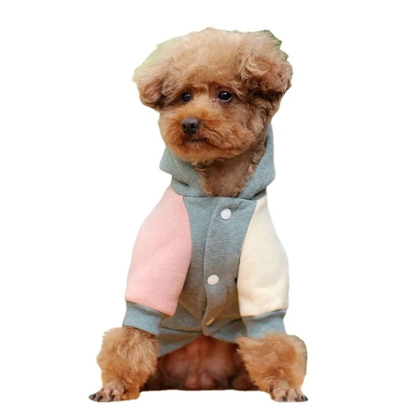 Brown cotton pet sweatshirt for dogs or cats showing casual leisure design