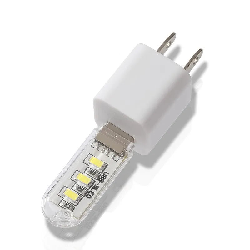 Compact USB-powered baby night light with white and warm light settings