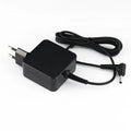Black Hua 45W laptop adapter with DC power connector showing compact dimensions
