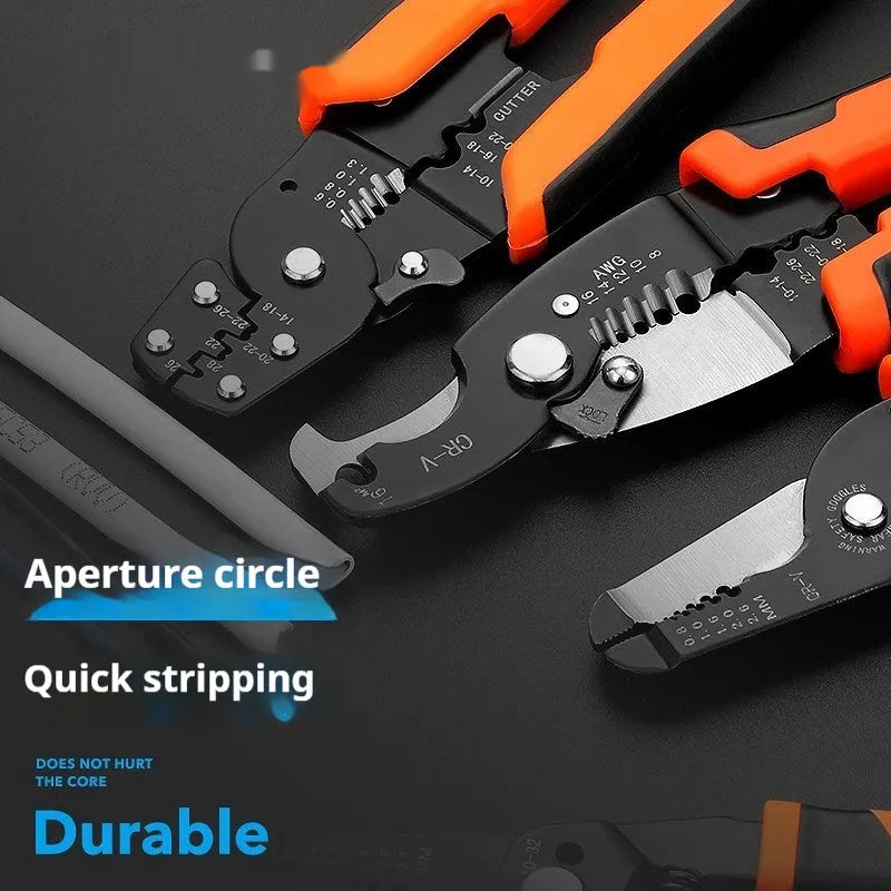 Automatic wire stripping pliers with high carbon steel blades in box