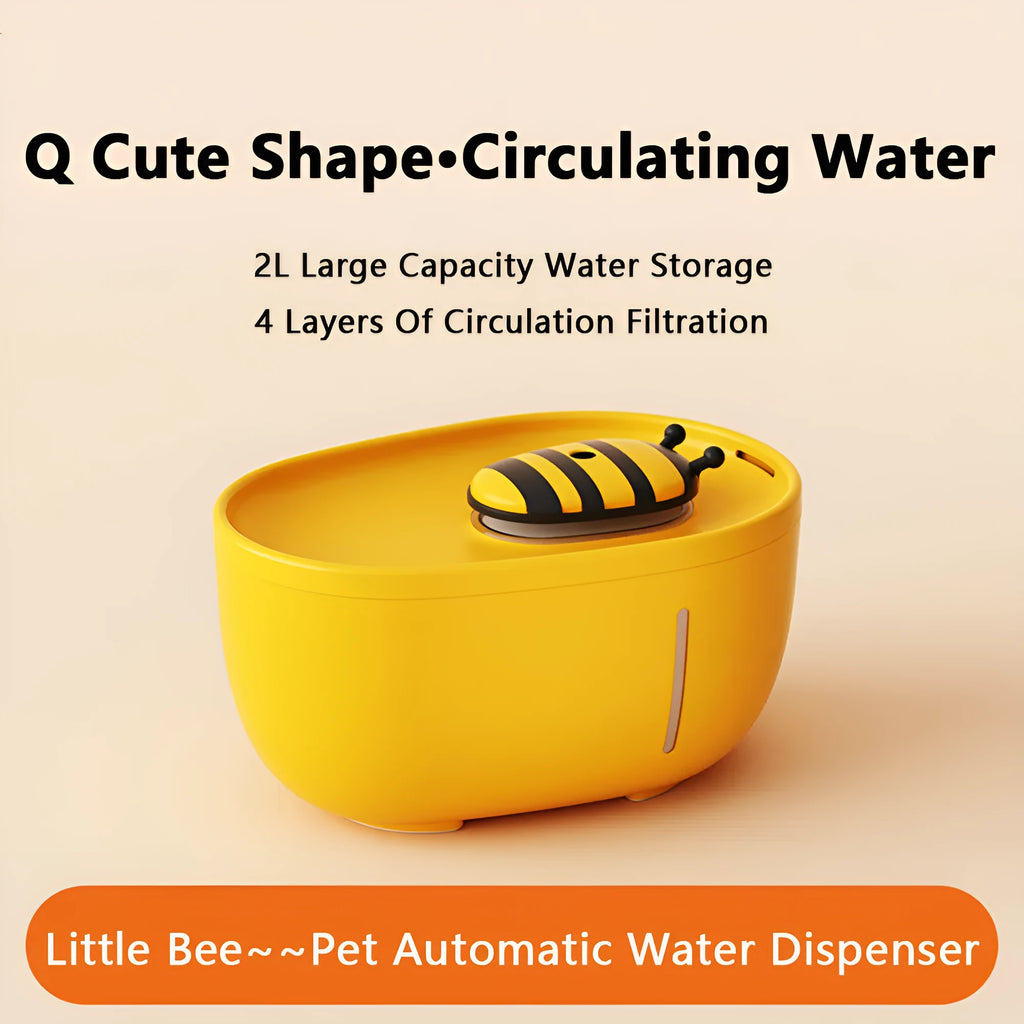 Automatic cat water fountain with filtration system blue light indicator and anti-slip base