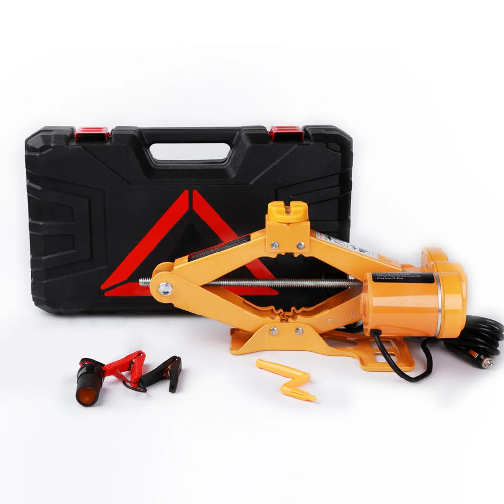 TY002 vehicle-mounted electric hydraulic jack kit with 2-tonne capacity on 5kg base
