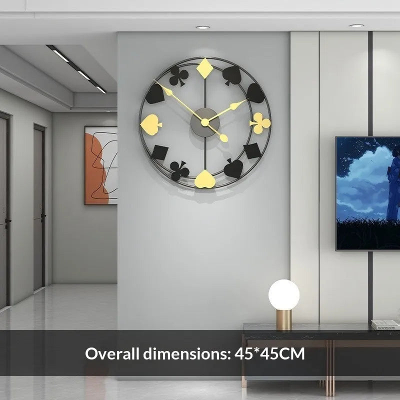 Simple round wall clock with metal dial, 50x50cm, sweep movement, WM463 colour