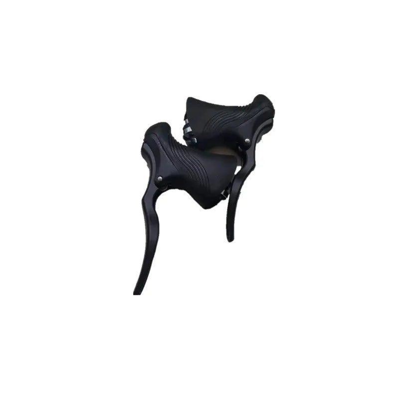 Aluminum alloy road bicycle brake handles in black and black silver options for 22.2 mm and 23.8 mm handlebars