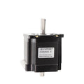 Double output shaft stepper motor 57BYGH56-SZ with 1.26Nm torque on white background