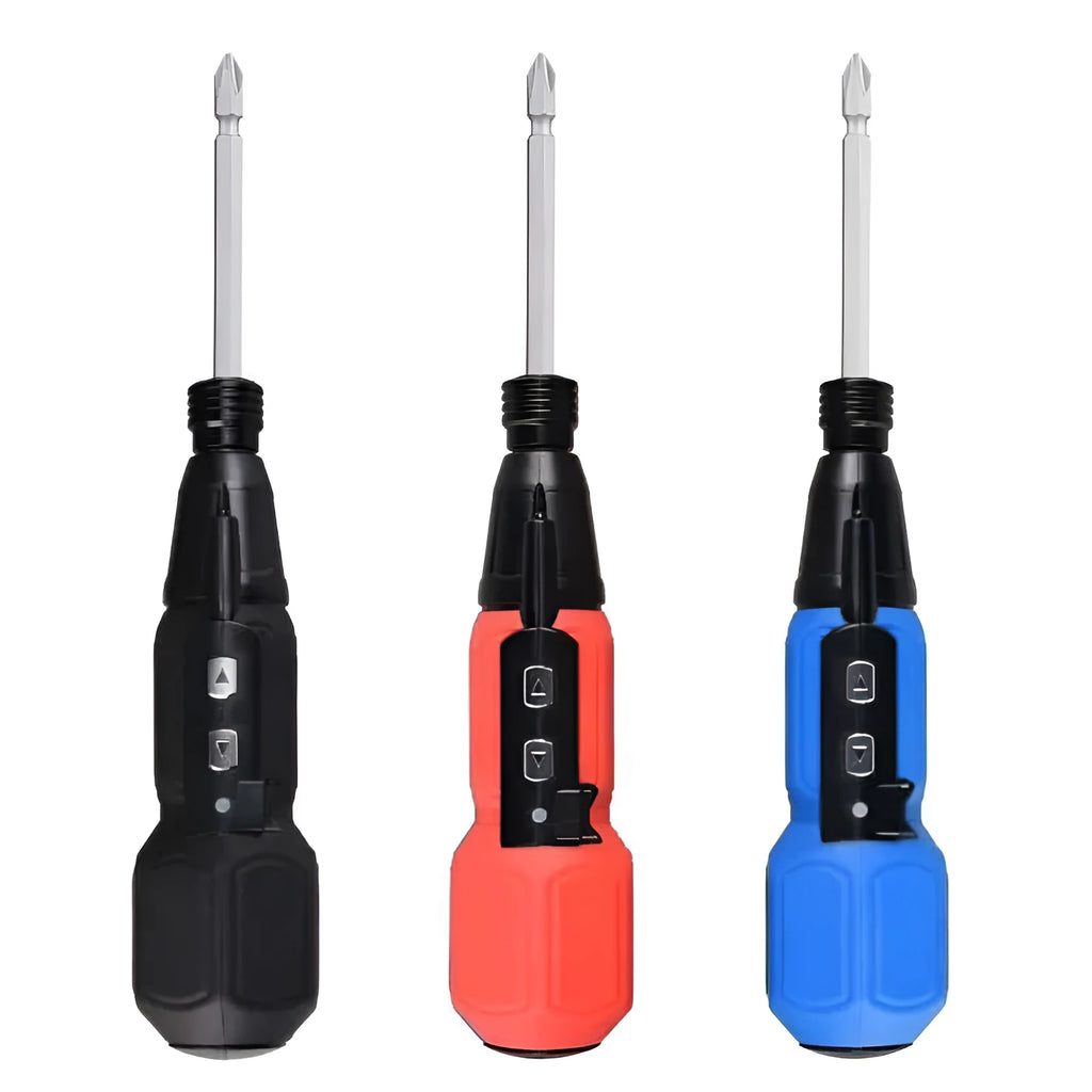 Black and blue alloy steel straight handle 36V electric screwdriver with lithium battery