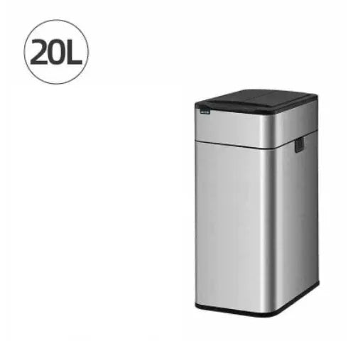 Stainless steel smart inductive trash can with automatic lid and deodorant function