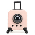 Hard-shell pet flight case with trolley wheels and storage compartment in choice of four colours