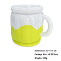 Yellow inflatable PVC ice bucket designed for holding beer steins and ice.
