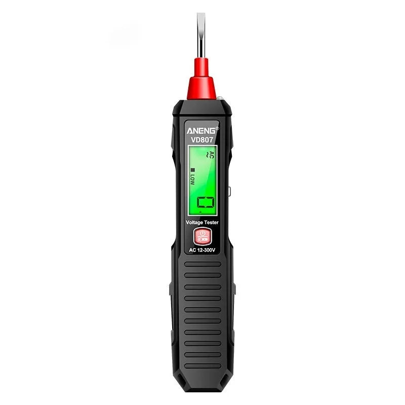 Portable high-sensitivity zero line detection pen with LCD display and plastic body in black colour