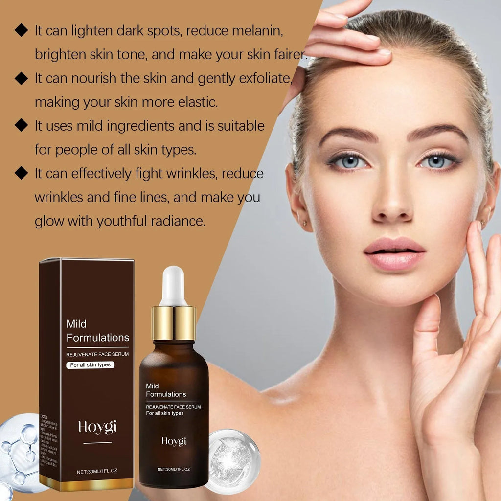 30ml facial essence in square 2.8cm bottle with arbutin, vitamin C and hyaluronic acid