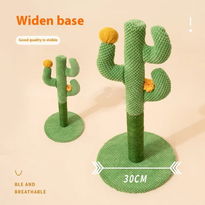 Cactus cat scratch board scratching pole climber toy with coconut tree design option