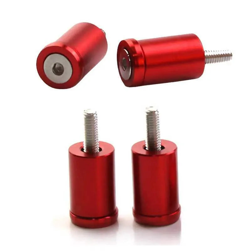 Aluminium alloy automotive bolt kit with screws, nuts, and washers in black, blue, and red colours