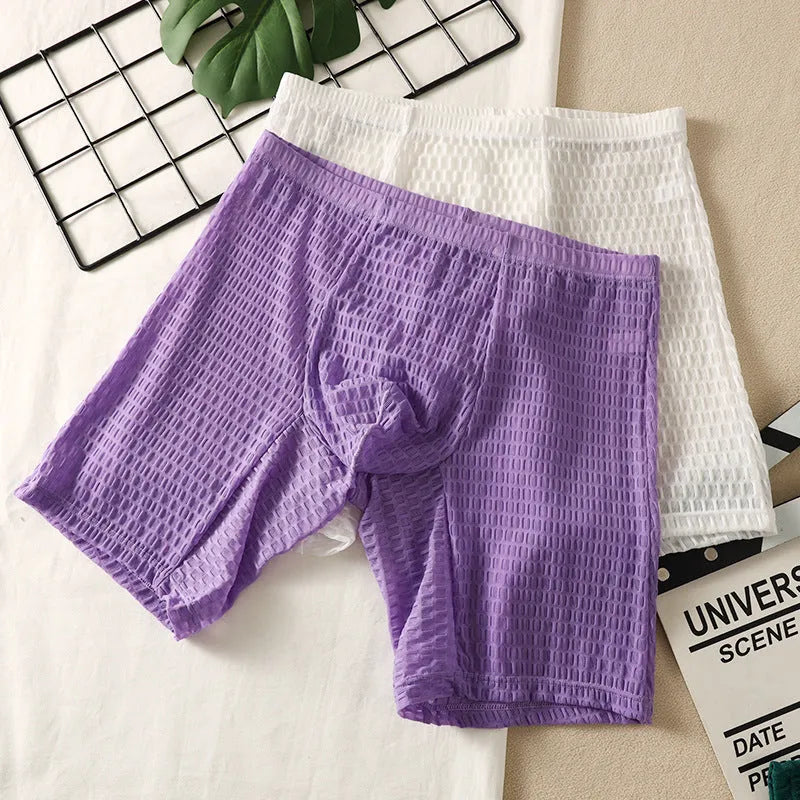 Men's lace boxer shorts with hip-lifting shaping in five colour options