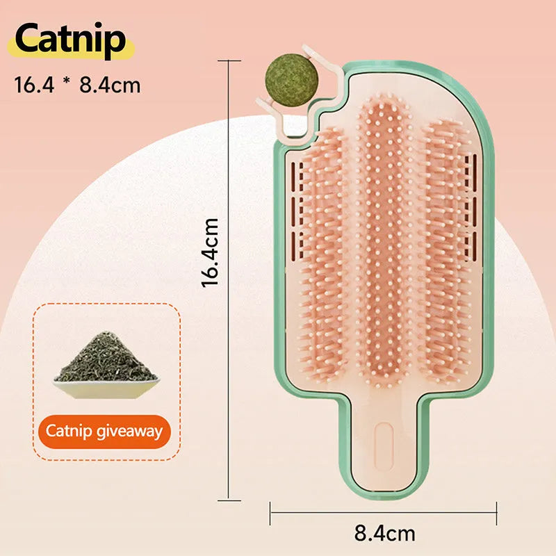 Ice cream shaped cat itch remover toy made of PP material for self grooming and massage