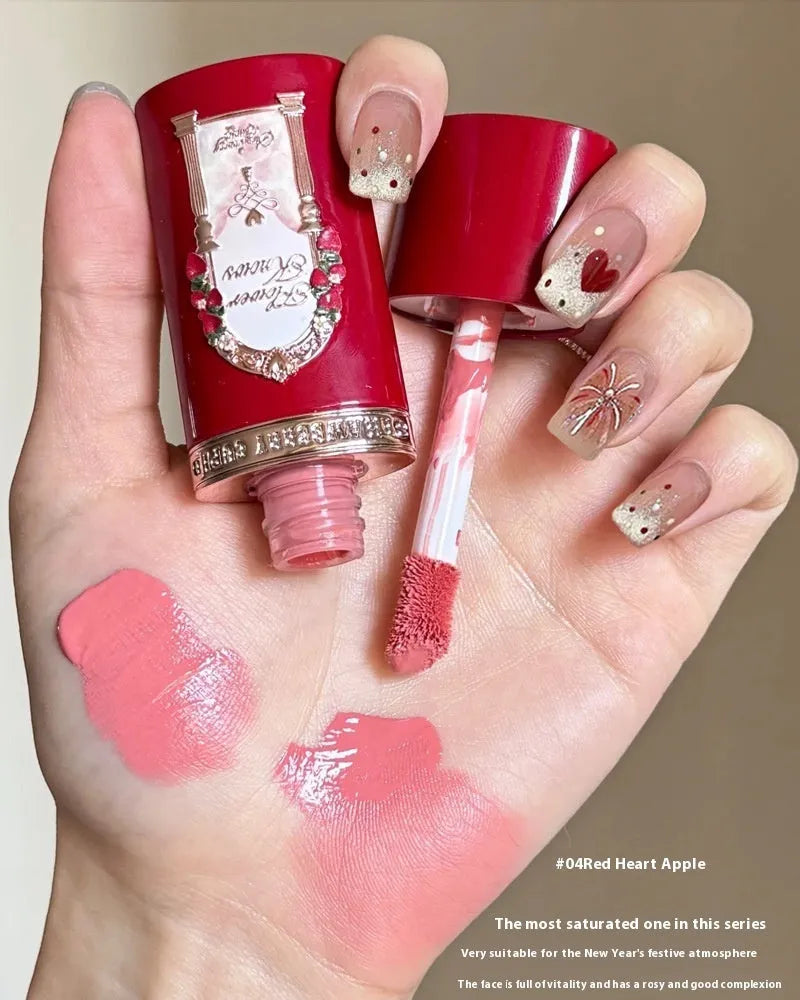 Cupid series liquid blush bottle showing six natural colour shades for cheek makeup application