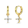 S925 sterling silver flower earrings for women in gold colour option