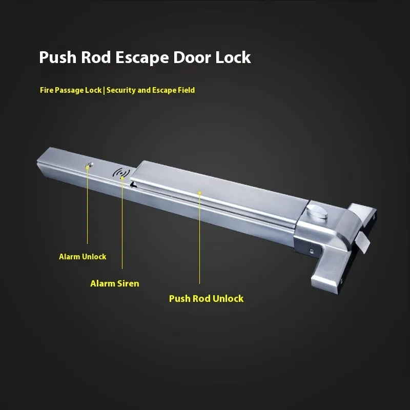 Stainless steel fireproof push lock with external handle for 65cm baked paint doors