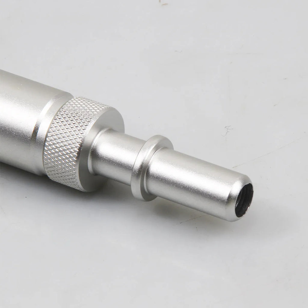Silver metal transmission refuelling joint tool VAS6262-9 for automotive maintenance