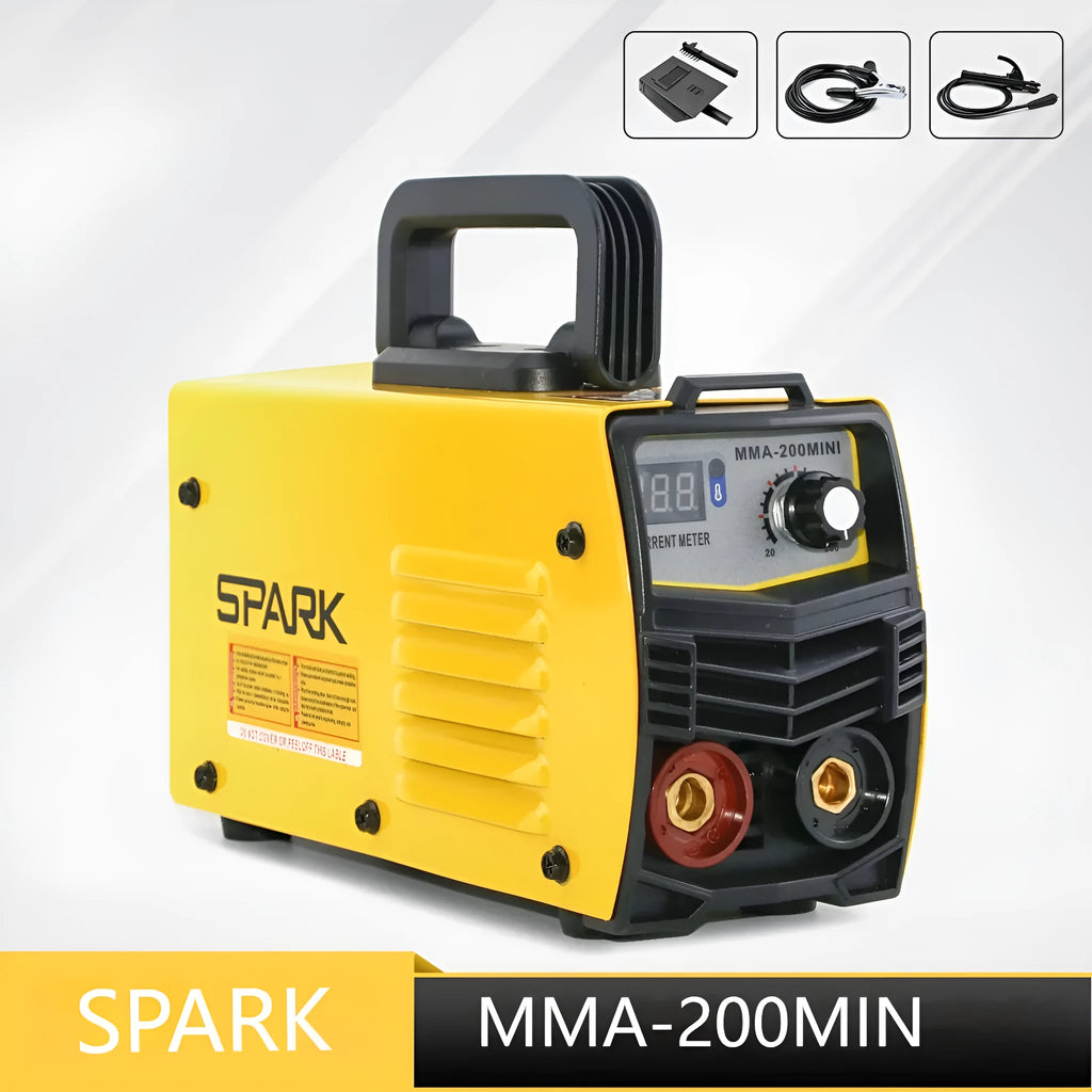 MMA-200MIN household DC welding machine with inverter technology and included welding accessories