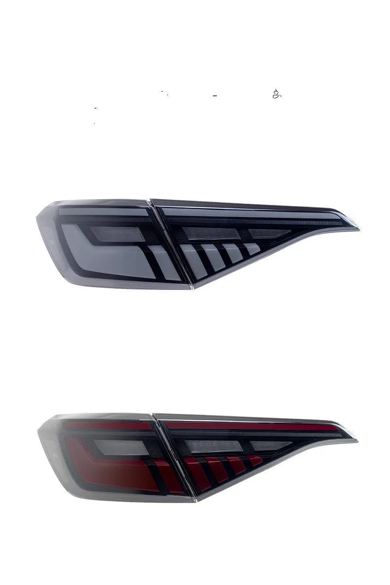 11th generation Honda Civic modified LED taillights in black and red with sequential streamer indicators