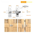 American-style barn door lock with 90-degree hasp for sliding doors in stainless steel or carbon steel