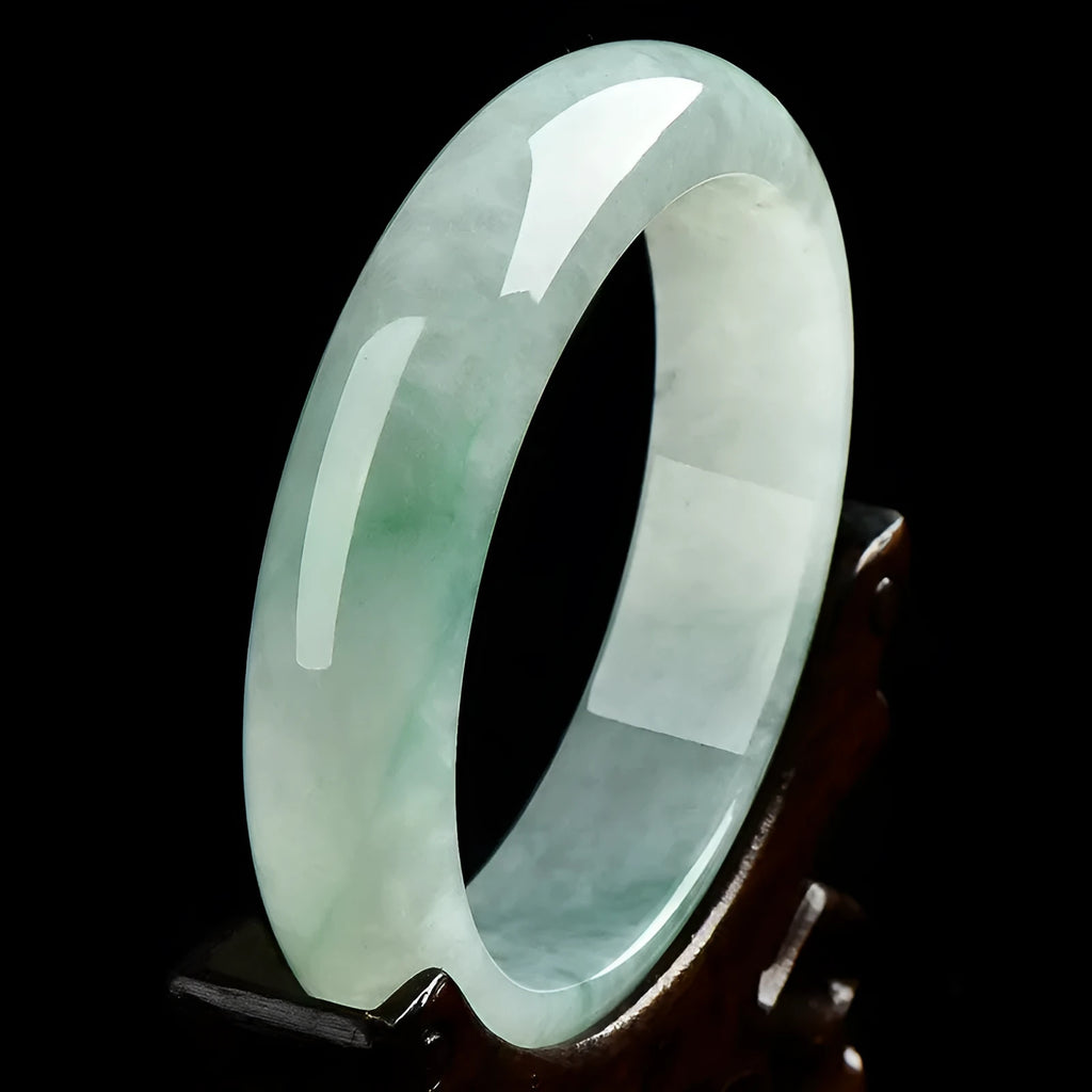 Natural jade bracelet light green colour unisex sizes 53 to 64