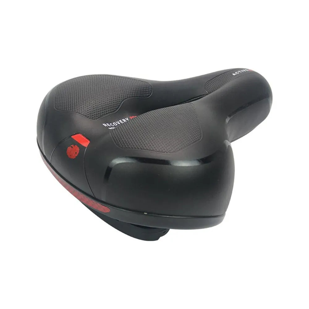 Bicycle saddle cushion with PU leather cover and installation tools including wrench