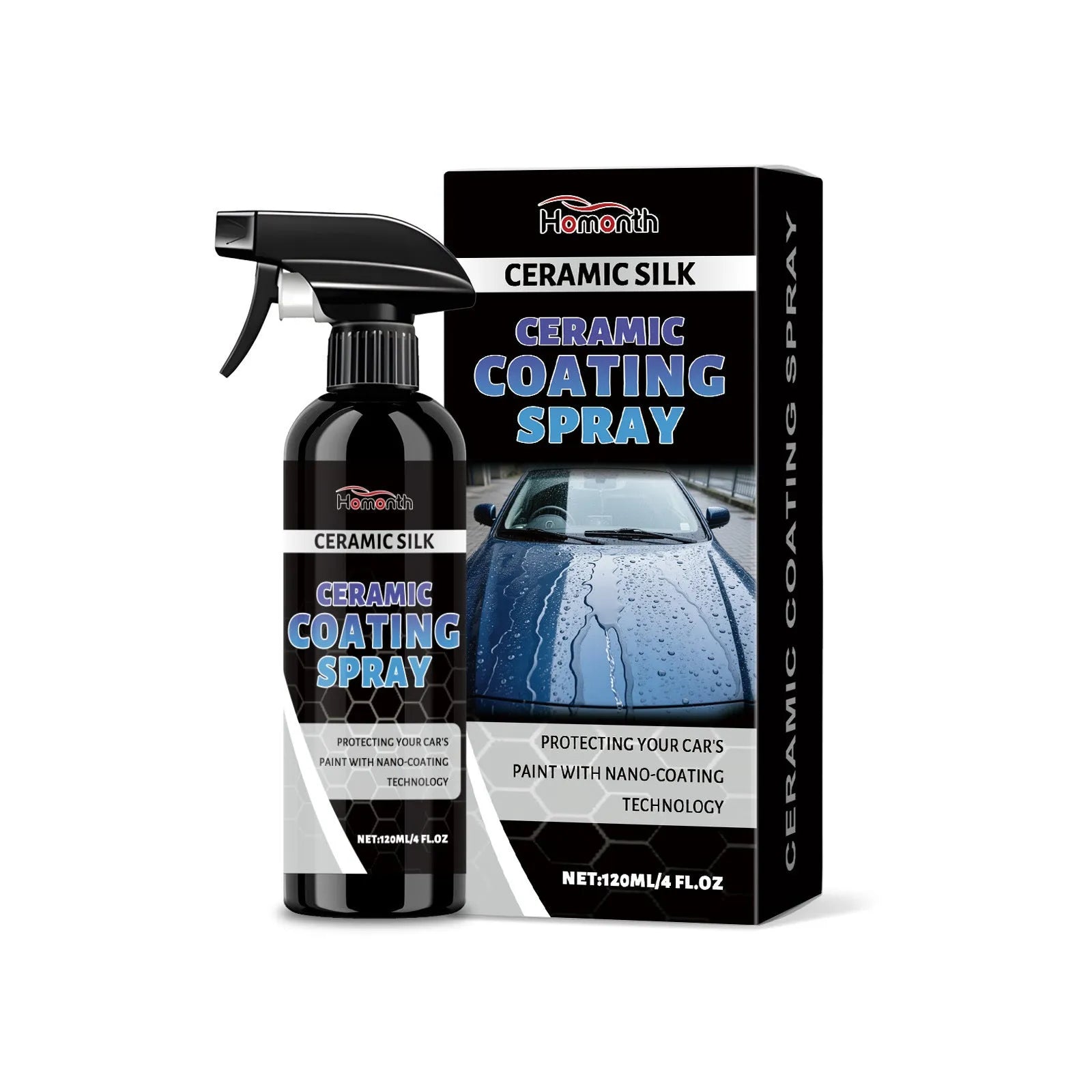 120ml ceramic coating spray bottle for automotive paint protection with anti-fading formula