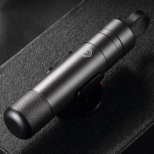 Gun grey aluminium alloy car safety hammer with bearing steel impact head for emergency window breaking