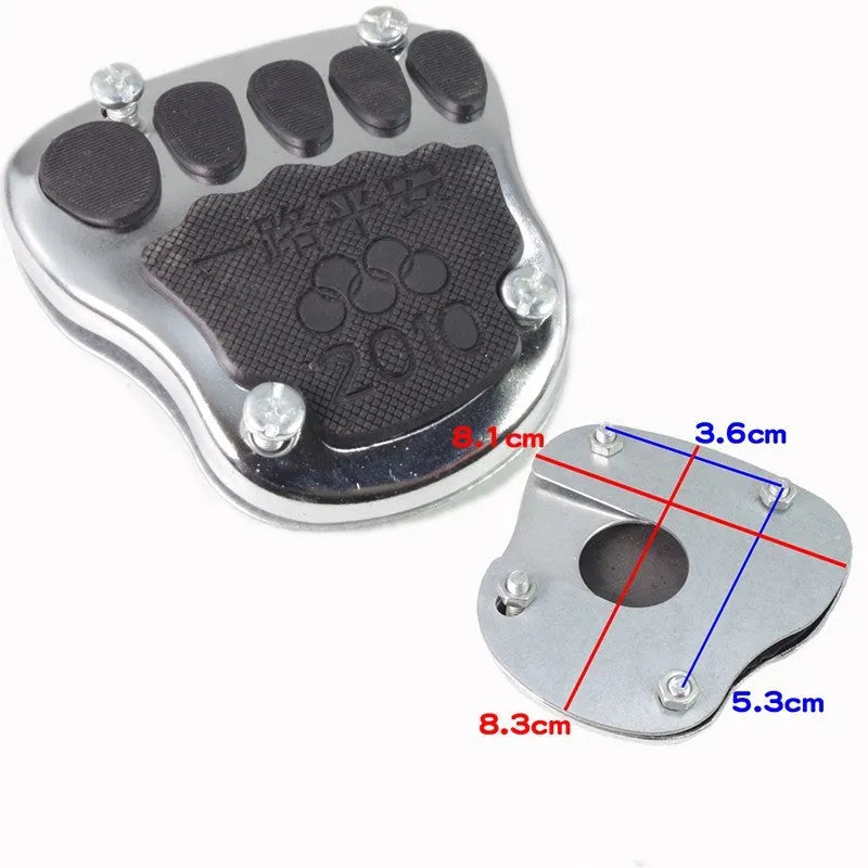 Metal motorcycle brake pedal skid plate replacement part