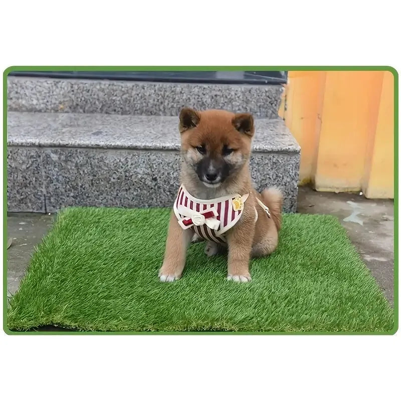 Artificial grass dog and cat toilet training mat in three size options for indoor use