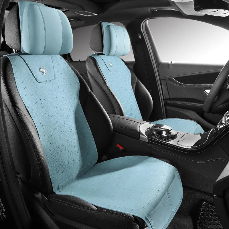 Tailored leather ultra thin car seat cover with gradient hole pattern in six colour options