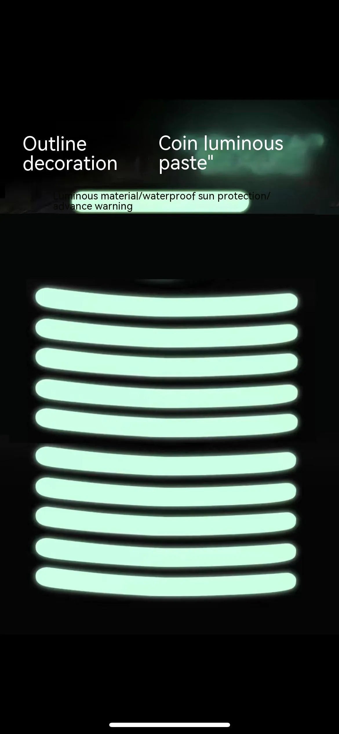 20PCs car wheel hub reflective stickers PVC material arc-shaped design in various colours