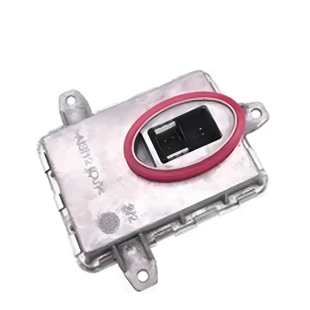 Metal headlight ballast unit measuring 14 by 11 by 4.5 centimetres