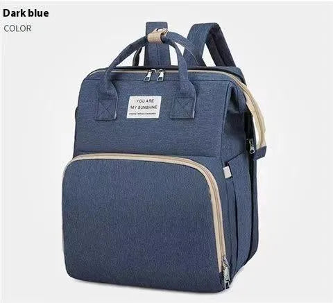 Portable folding nylon mummy bag with USB interface, curved shoulder strap, in eight colours for home storage