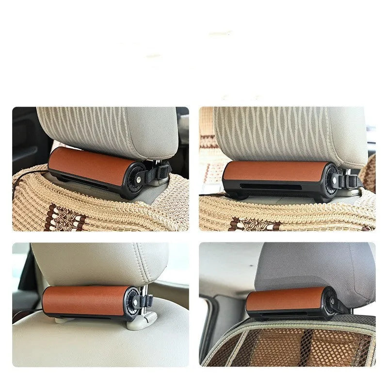 Bladeless car mounted ventilation fan with USB power cord in black colour option