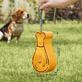 Orange portable 2-in-1 pet water feeder with water bottle and food container, BPA-free