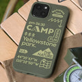 Green silicone degradable phone case for iPhone 15 14 13 12 series