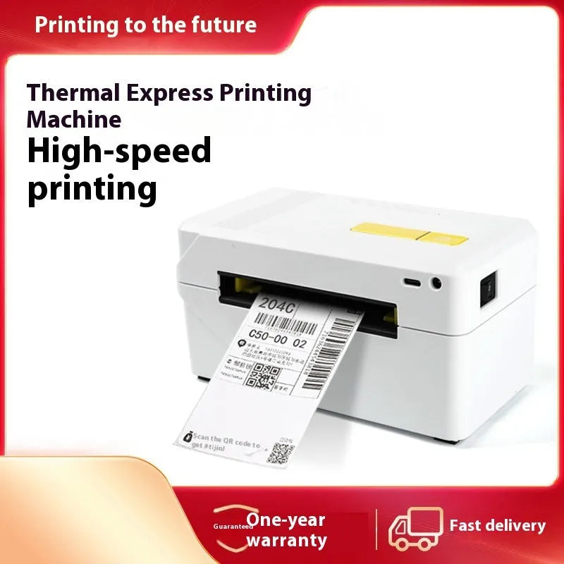 FlashLabel Thermal Express Order Label Printer unit with USB cable on a desk