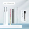 Plastic pressing pen pencil box in sky blue, vigorous white, or girl pink with six or sixteen-piece options