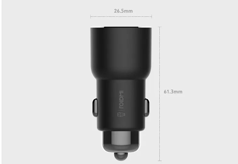 Ruimi 3S Music Bluetooth Car Charger black 3400mA USB output for phones and tablets