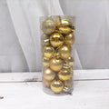 Assorted 3cm gold, red, silver, blue, and pink plastic electroplated Christmas baubles